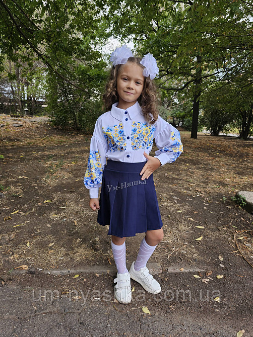 Красивая школьная блузка с  длинным рукавом р.116-134 Кривой Рог - изображение 5