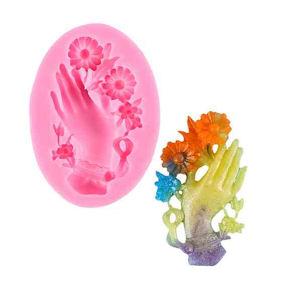 Молд силиконовый Рука 48 на 69 мм розовый Киев