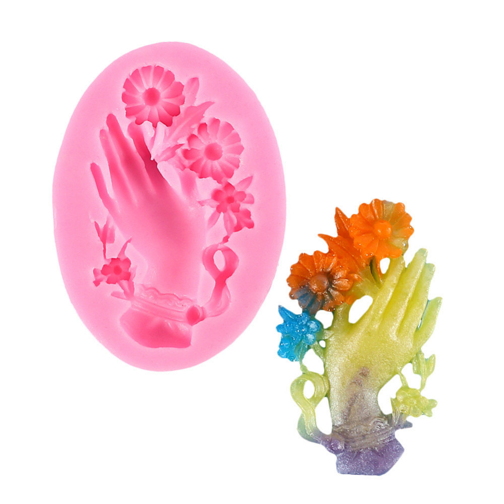 Молд силиконовый Рука 48 на 69 мм розовый Киев - изображение 1