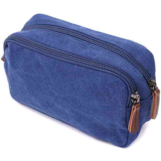 Удобная барсетка для мужчин на два отделения из качественного текстиля Синий (Vintage) Киев