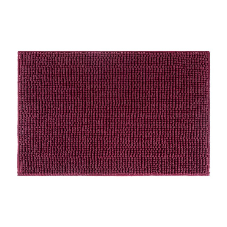 Коврик для ванны и душа влаговпитывающий Bathlux с мягким длинным ворсом, нескользящая основа Бордовый Каменец-Подольский - изображение 3