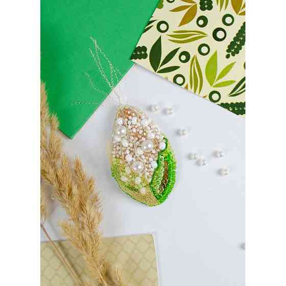 Набір для вишивання бісером прикраси "Кукурудза" AD-235 на натуральному полотні Вінниця