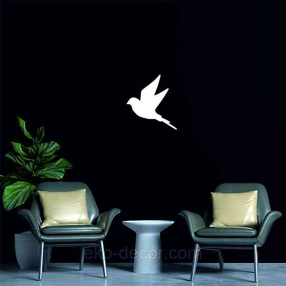 Декоративне настінне Панно «Пташка» Декор на стіну(ціна за 1шт) 30*27 см, Білий Київ