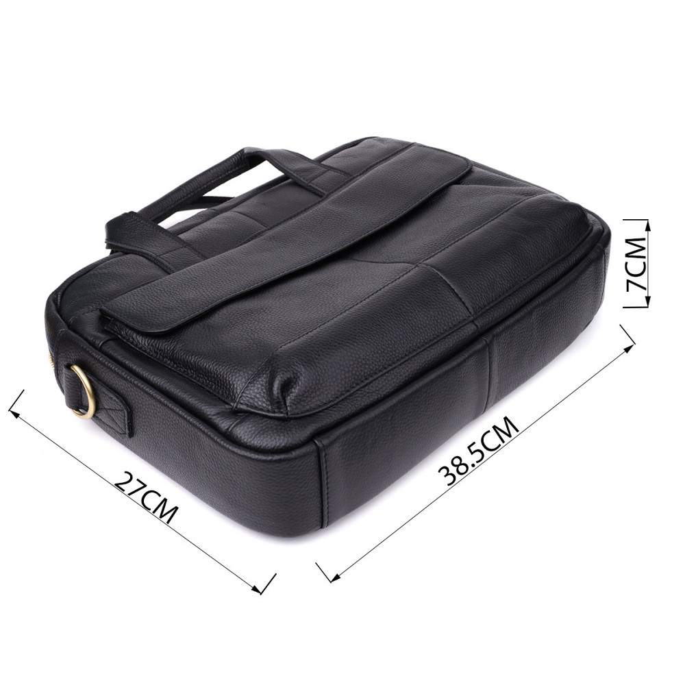 Портфель для чоловіків з натуральної шкіри Vintage 23041 Чорний Київ - фото 6