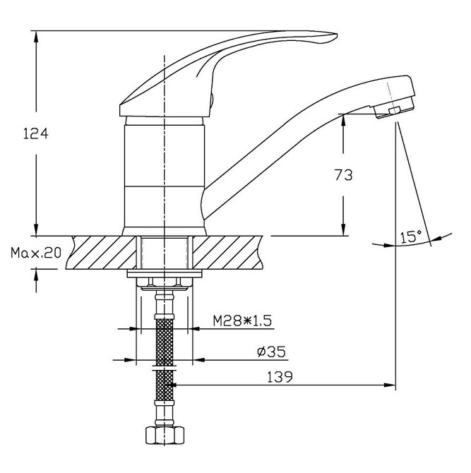Змішувач для умивальника Haiba Fabio 555    ( HB0106 ) 36883 Харків - фото 3