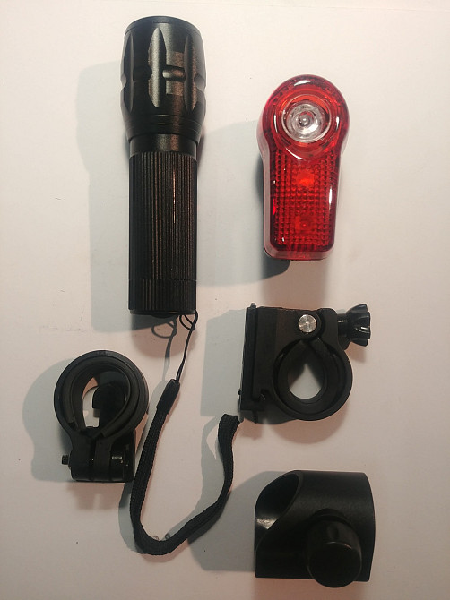 Фонари велосипеда (в сборе) (комплект, перед/зад, с креплением, 3W) Мукачево - изображение 1