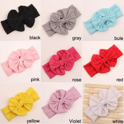 Широка дитяча пов'язка голуба - ширина гумки 5см, окружність 40-54см, квітка 12см Київ - фото 2