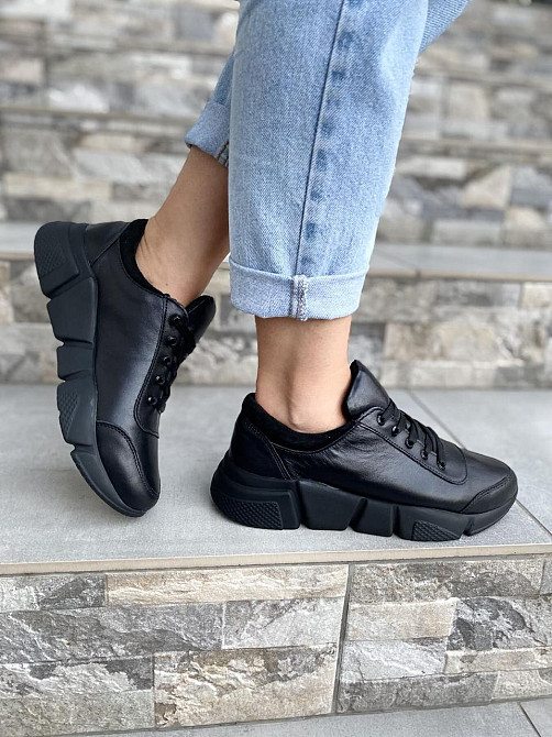 VLADEKS Кросівки жіночі VLADEKS 1074/1 чорні (весна-осінь, шкіра натуральна) (4125) Коломыя - изображение 4