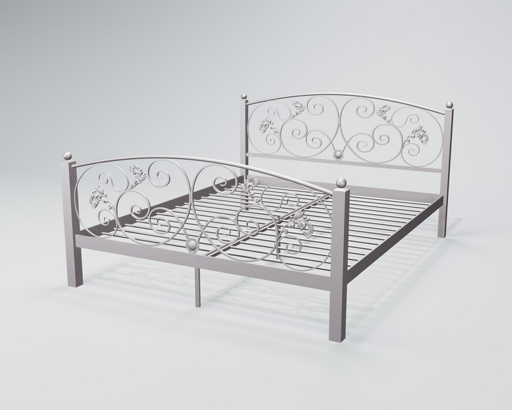 Двоспальне металеве ліжко Магнолія від ТМ Теnero 180х200, Каркас — метал відстань 8 см., 1 ящик Харків - фото 4