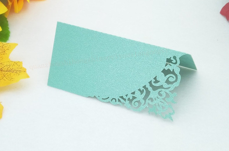 Посадочные карточки на стол для гостей 10 штук 10 на 5 см бирюзовый Киев - изображение 2