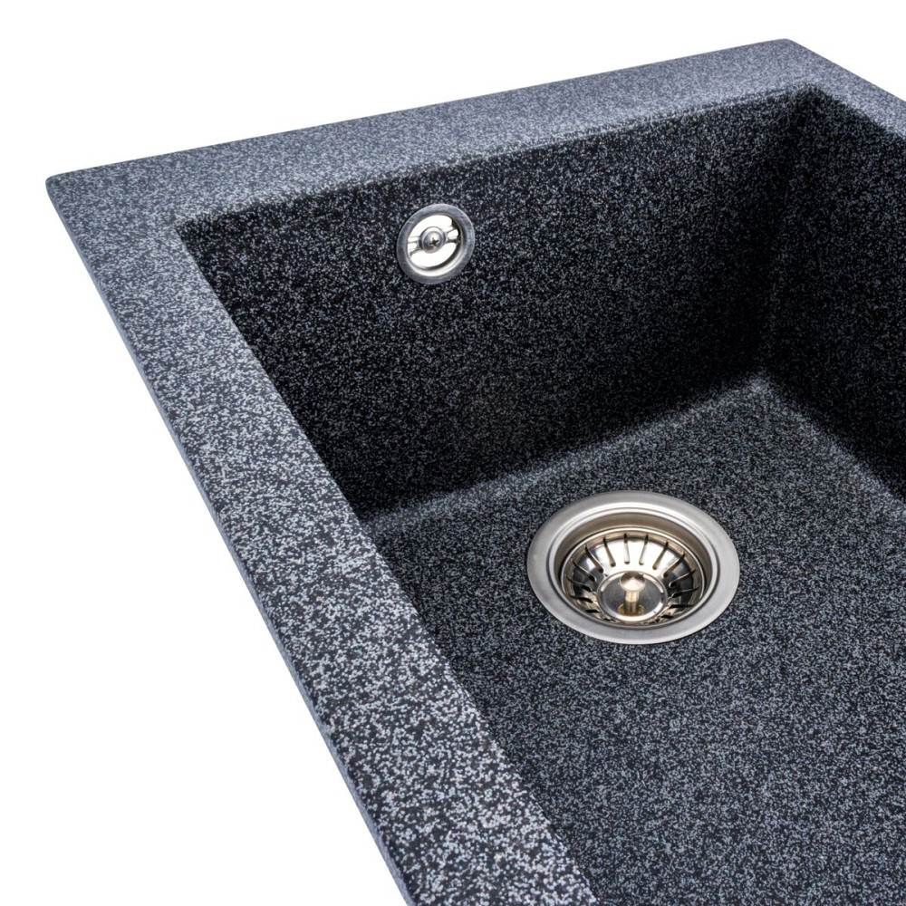 VALESO Гранітна мийка для кухні VALESO SOKIL 4150 матова Графіт Киев - изображение 4