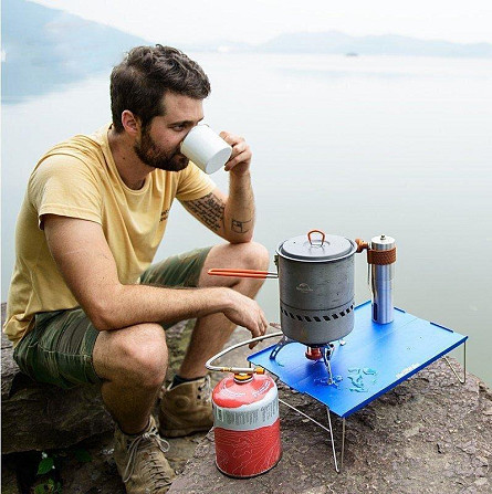 Раскладной стол для пикника Naturehike NH17Z001-L алюминиевый (34х25 см) Серый Винница - изображение 6