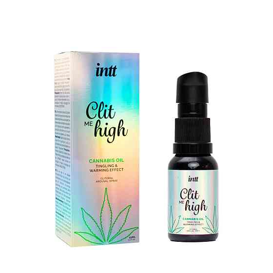 Збуджуючий спрей для клітора - Intt Clit Me High Cannabis Oil Tingling and Warming Effect, 12 мл Sex Aura Київ
