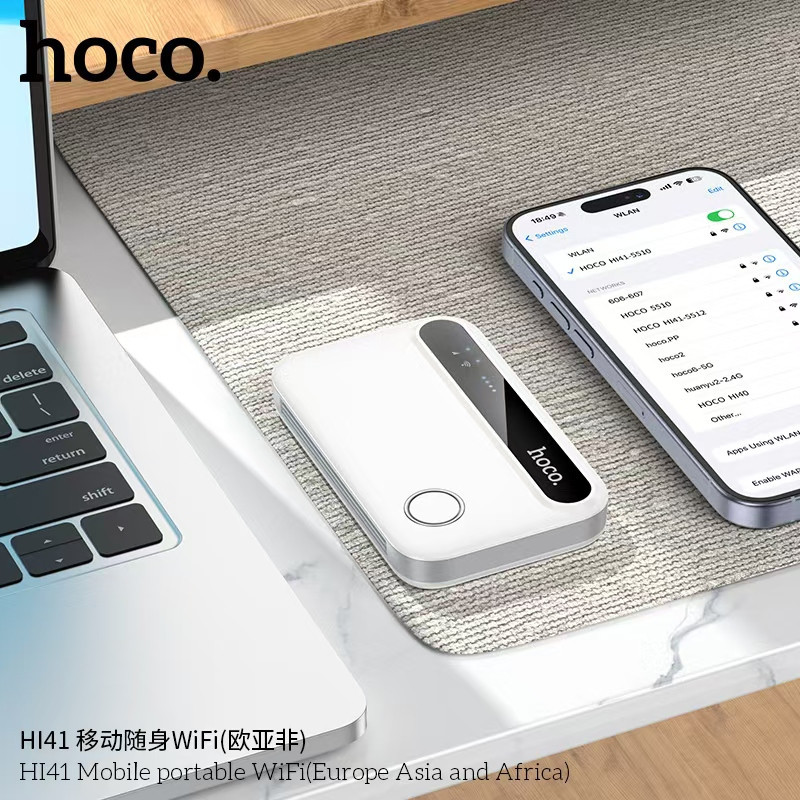 Маршрутизатор HOCO HI41 Mobile portable WiFi (Europe Asia and Africa) White Одеса - фото 6