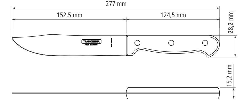 Ніж для м'яса Tramontina Polywood, 152 мм (6710929) Київ - фото 5