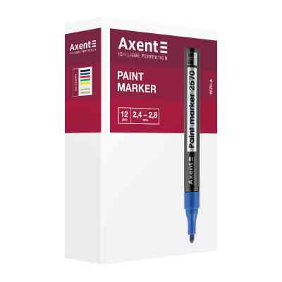 Маркер Axent Paint 2570-A, 2,4-2,8 мм круглый белый (2570-21-A) Винница