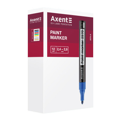 Маркер Axent Paint 2570-A, 2,4-2,8 мм круглый белый (2570-21-A) Винница - изображение 2