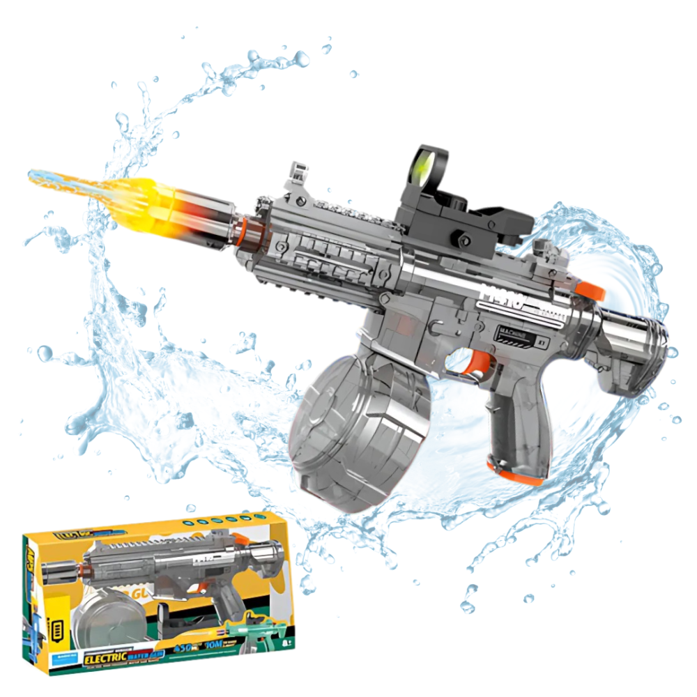 Водный электрический пистолет для детей, бластер на аккумуляторе, водный автомат M416, игрушечный, серый Каменец-Подольский - изображение 1