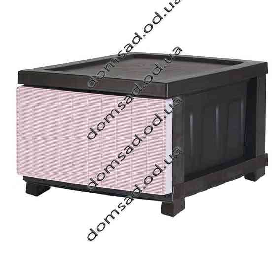 Комод пластиковий "Ротанг" 1 ярус 26*43*34см, R-Plastic, рожевий Одеса