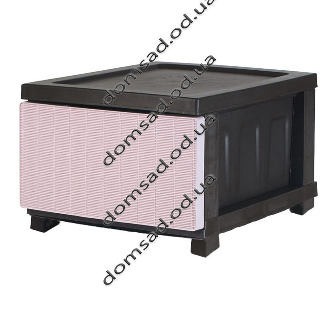 Комод пластиковий "Ротанг" 1 ярус 26*43*34см, R-Plastic, рожевий Одеса - фото 1