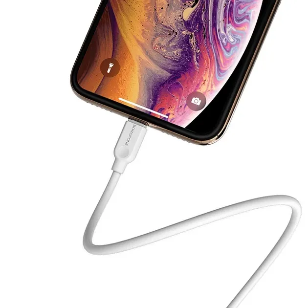 Кабель USB - Lightning 2 м, 2.4 А, ПВХ, прямі роз'єми, Borofone BX14 LinkJet, максимальний струм 2.4 Київ - фото 10