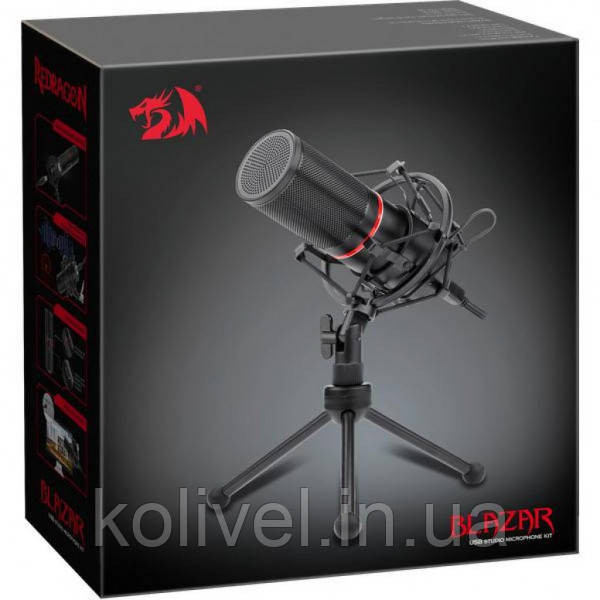 Ігровий стрім мікрофон Redragon Blazar GM300 USB, кабель 1.8 м (77640) Київ - фото 4