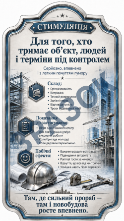 Комплект етикеток на пляшку «Для найкращого прораба» — подарунок виконробу та будівельнику з гумором Одеса