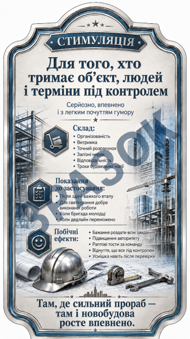 Комплект етикеток на пляшку «Для найкращого прораба» — подарунок виконробу та будівельнику з гумором Одеса - фото 2