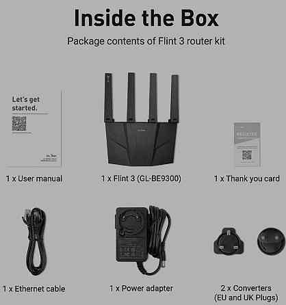 Роутер GL.iNet Flint 3! Новинка 2025! Wifi 7 BE9300 Киев