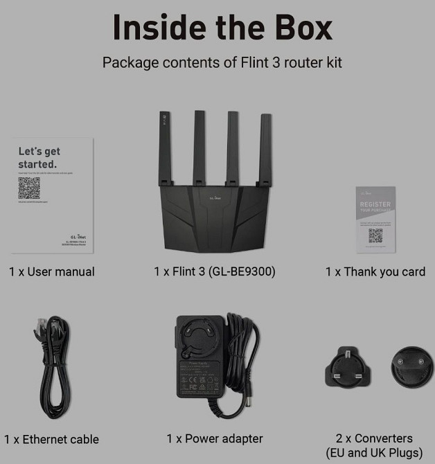 Роутер GL.iNet Flint 3! Новинка 2025! Wifi 7 BE9300 Киев - изображение 1