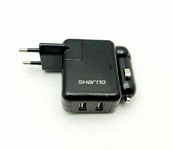 Адаптер живлення від розетки та в прикурювач 2 в 1 Sharno (товар вживаний) Луцк