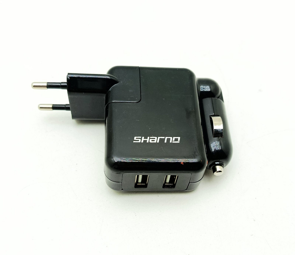 Адаптер живлення від розетки та в прикурювач 2 в 1 Sharno (товар вживаний) Луцк - изображение 1