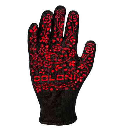 Doloni рукавички робочі захисні трикотажні з ПВХ малюнком, розмір 9, Садові 711 Рівне