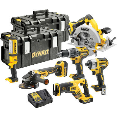 Набор электроинструментов DeWALT 6 од., 3*5Ah, 2 кейси TOUGH SYSTEM (DCK623P3) Винница - изображение 9