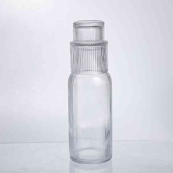 Глечик 700 мл зі склянкою 1 (шт) графин для компоту соку води лимонаду глечик для напоїв Прозорий HP-19-L3 Коломия