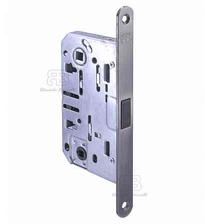 Замок магнітний для міжкімнатних дверей під фіксатор Ricardo Borelli WC 96 мм з відповідною планкою MG матовий графіт Київ