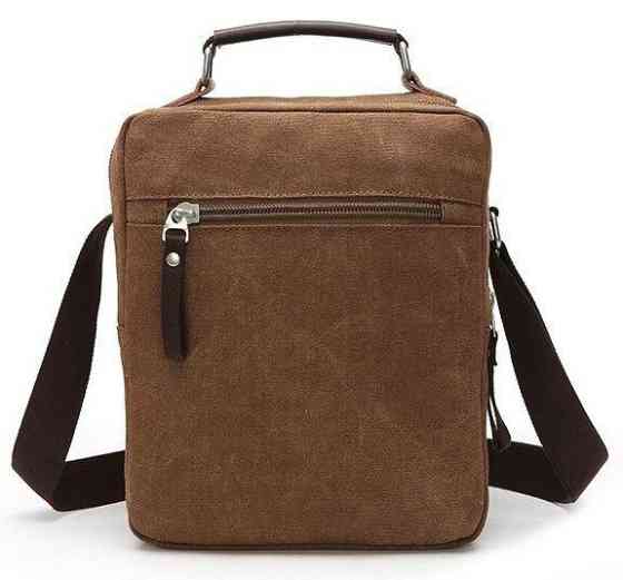 Сумка вертикальна текстильна Vintage 20155 Коричнева Київ