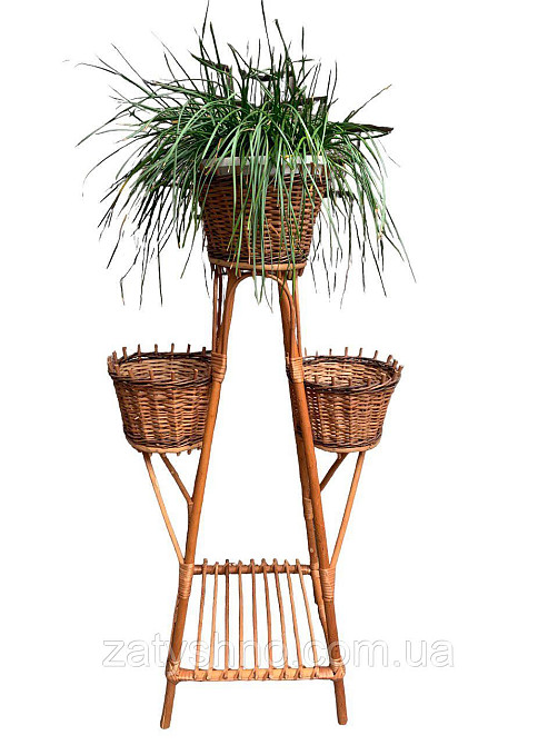 Подставка для цветов плетеная 3 шт. Киев - изображение 4