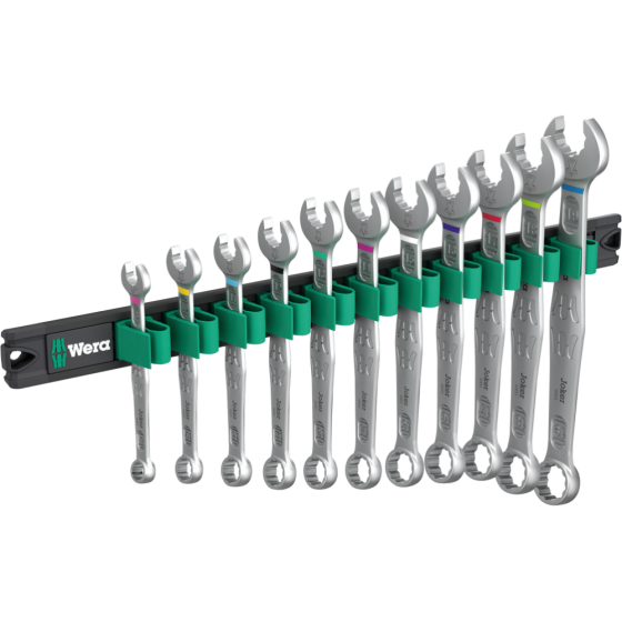 Набір ключів комбінованих Wera 8-19мм 11шт., на магнітному тримачі, 9640 Magnetic rail 6003 Joker 05020233001 Одеса