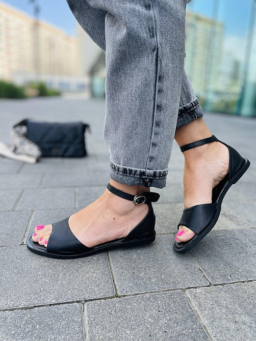 Tamei Босоніжки жіночі Tamei 0570-12 чорні (літо, шкіра натуральна) (5259) Коломия - фото 6