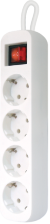 Сетевой фильтр Defender S418 1.8 m 4 роз Switch White UA (992370) (6922309) Киев