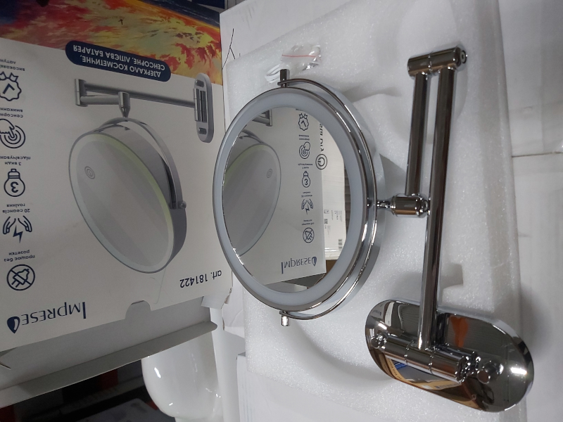 Дзеркало косметичне сенсорне з підсвічуванням IMPRESE cromo 181422 Київ - фото 8