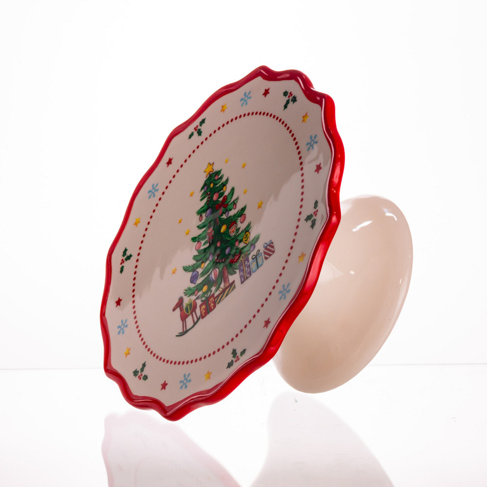 Yiwu Тортівниця порцелянова на ніжці New Year Ø21 (см) CR-1-6 Коломыя - изображение 4