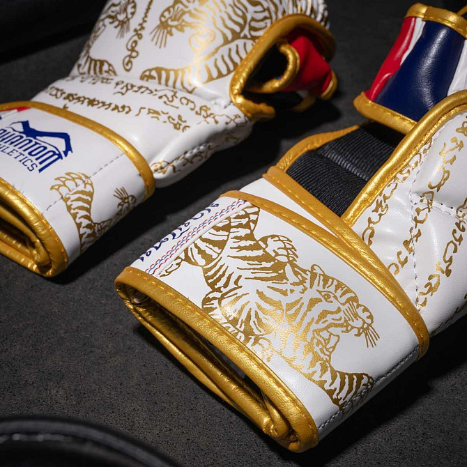 Рукавиці для ММА Phantom Muay Thai White Gold L/XL (капа у подарунок) Кам'янське - фото 9