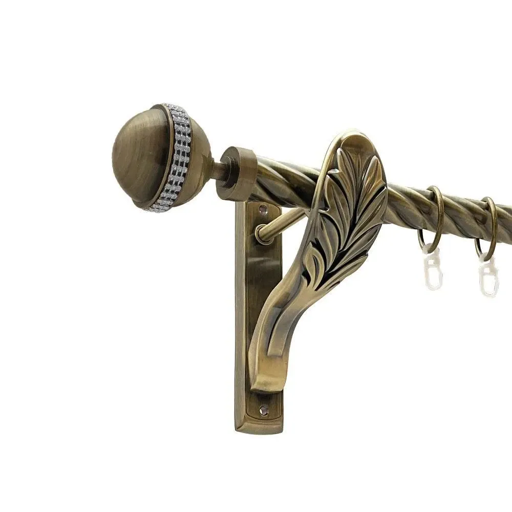 Карниз Orvit Авея металевий однорядний ретро скручена труба кільце металеве Антик 25 мм 240 см (00-00016715) Львів - фото 1