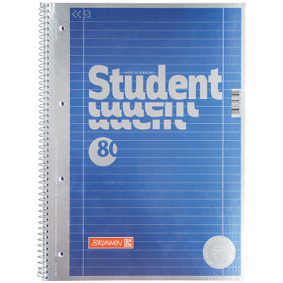 Зошит Brunnen Коледж-блок А4 Premium лінія 80 аркушів мет. блакитний (10 671 27) Вінниця - фото 1