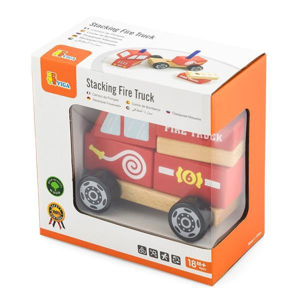 Деревянная пирамидка Viga Toys Пожарная машинка (50203FSC) Харьков - изображение 10