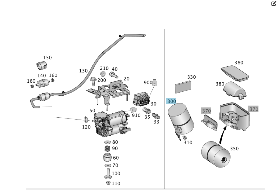 Mercedes-Benz  A1663200015 Ресивер пневпопідвіски ML/GLE W166 GLE Coupe C292 Одесса - изображение 2