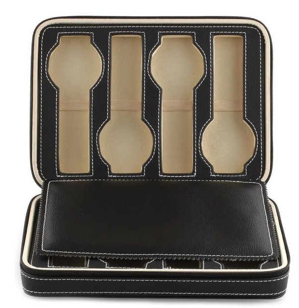 Органайзер шкатулка для хранения наручных часов (на 8 часов) Черный Винница - изображение 3