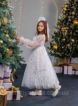 Платье Снежинка нарядное белое платье со снежинками Кривой Рог